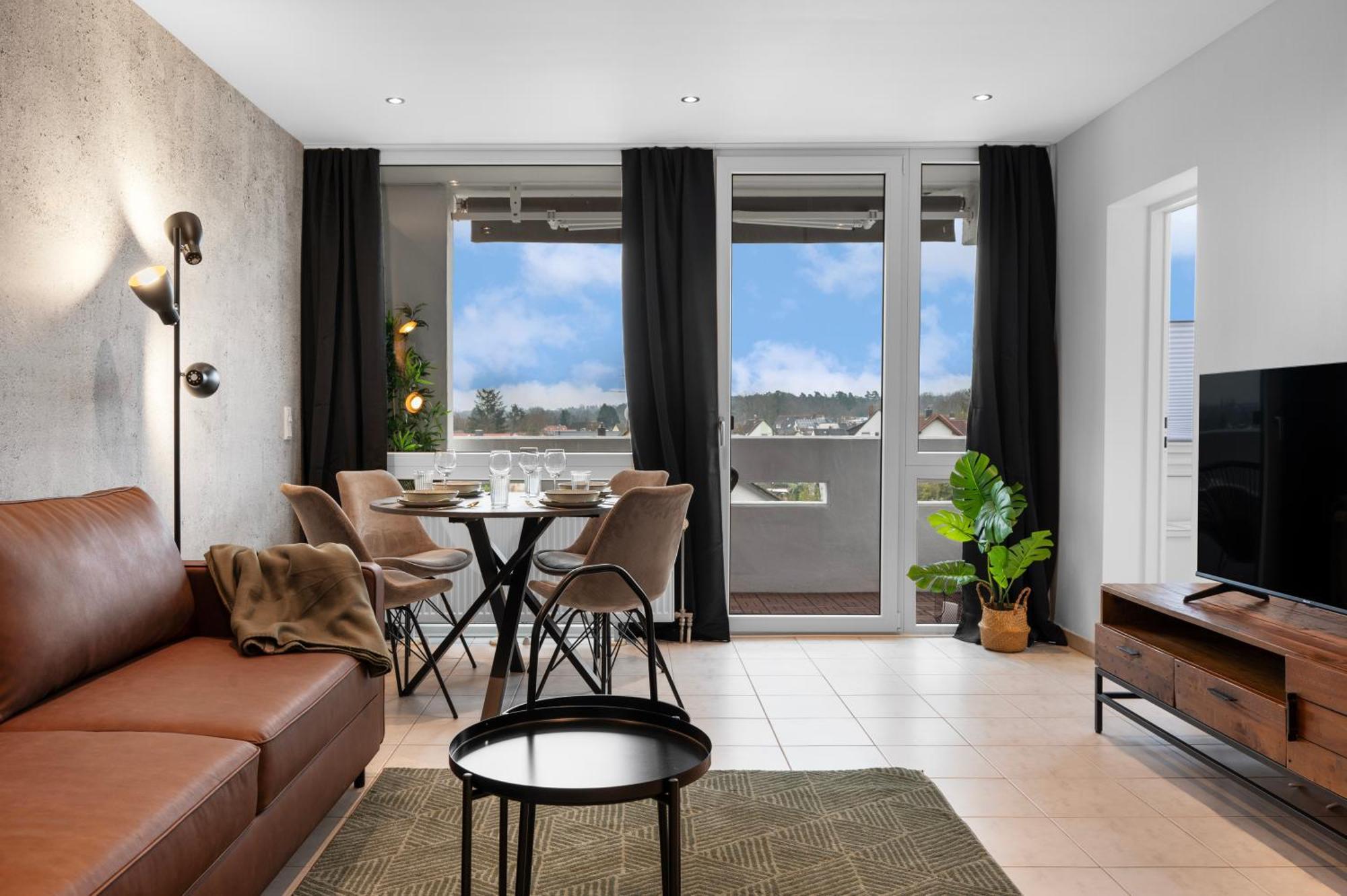 Appartement Urban Jungle Industrial Parkplatz Balkon Business à Dreieich Extérieur photo