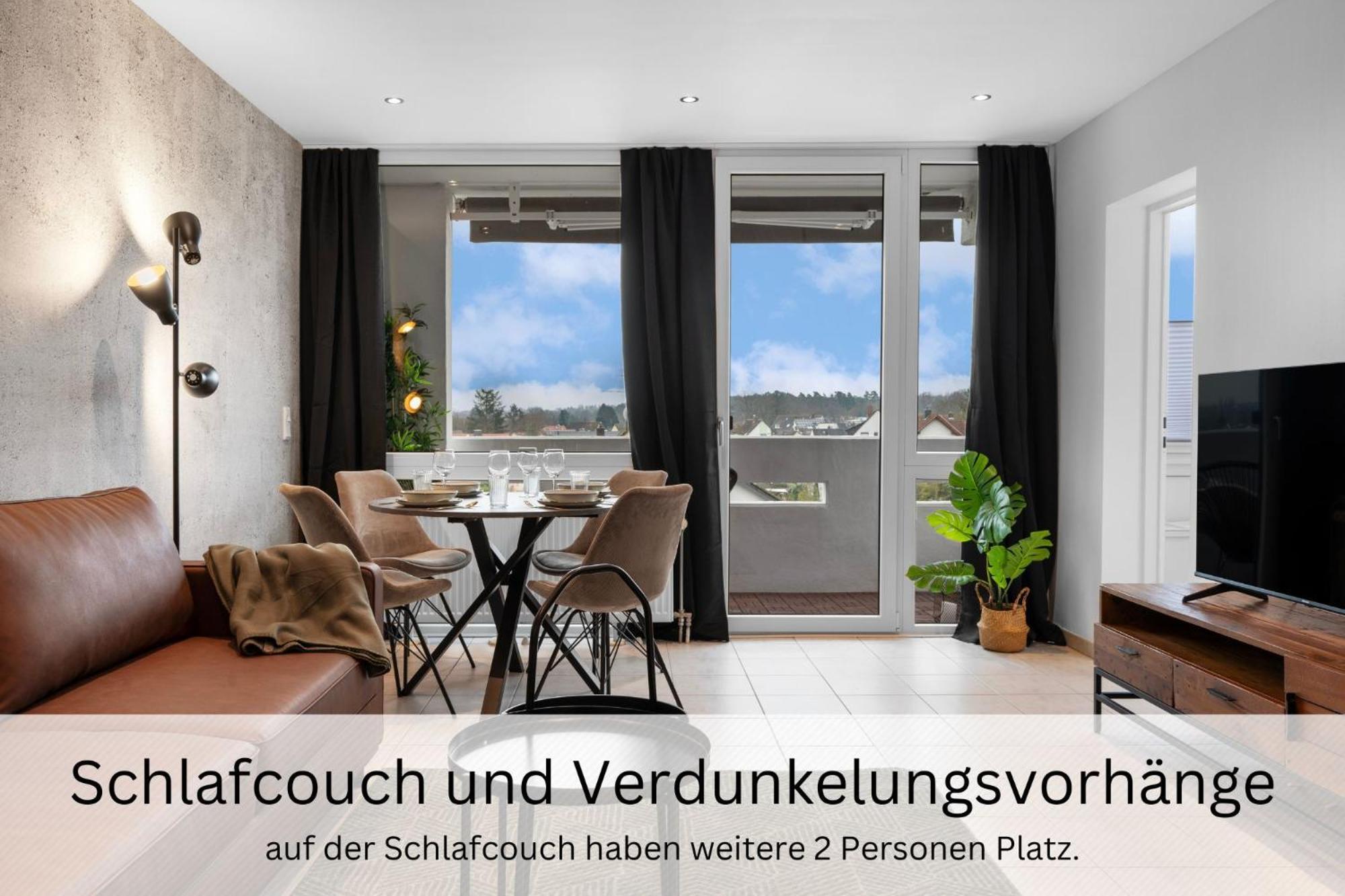 Appartement Urban Jungle Industrial Parkplatz Balkon Business à Dreieich Extérieur photo